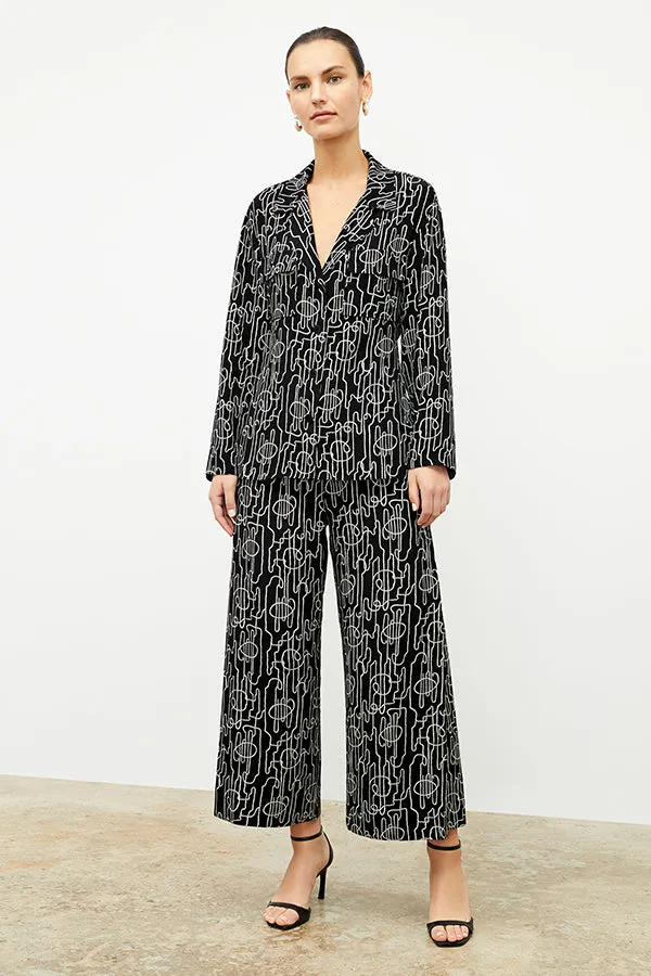 Alyssa Jacket - Washable Silk :: Symphony Print