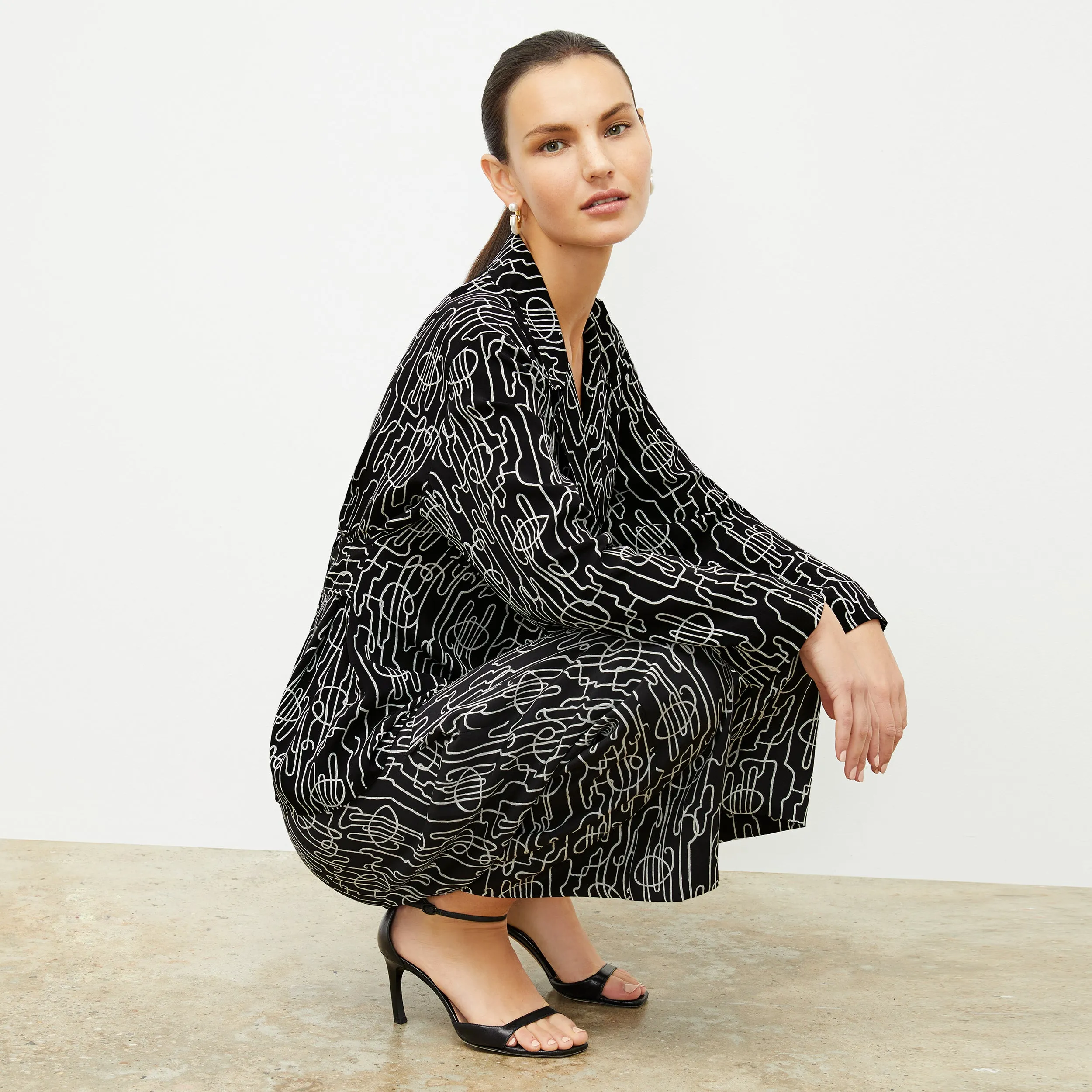 Alyssa Jacket - Washable Silk :: Symphony Print
