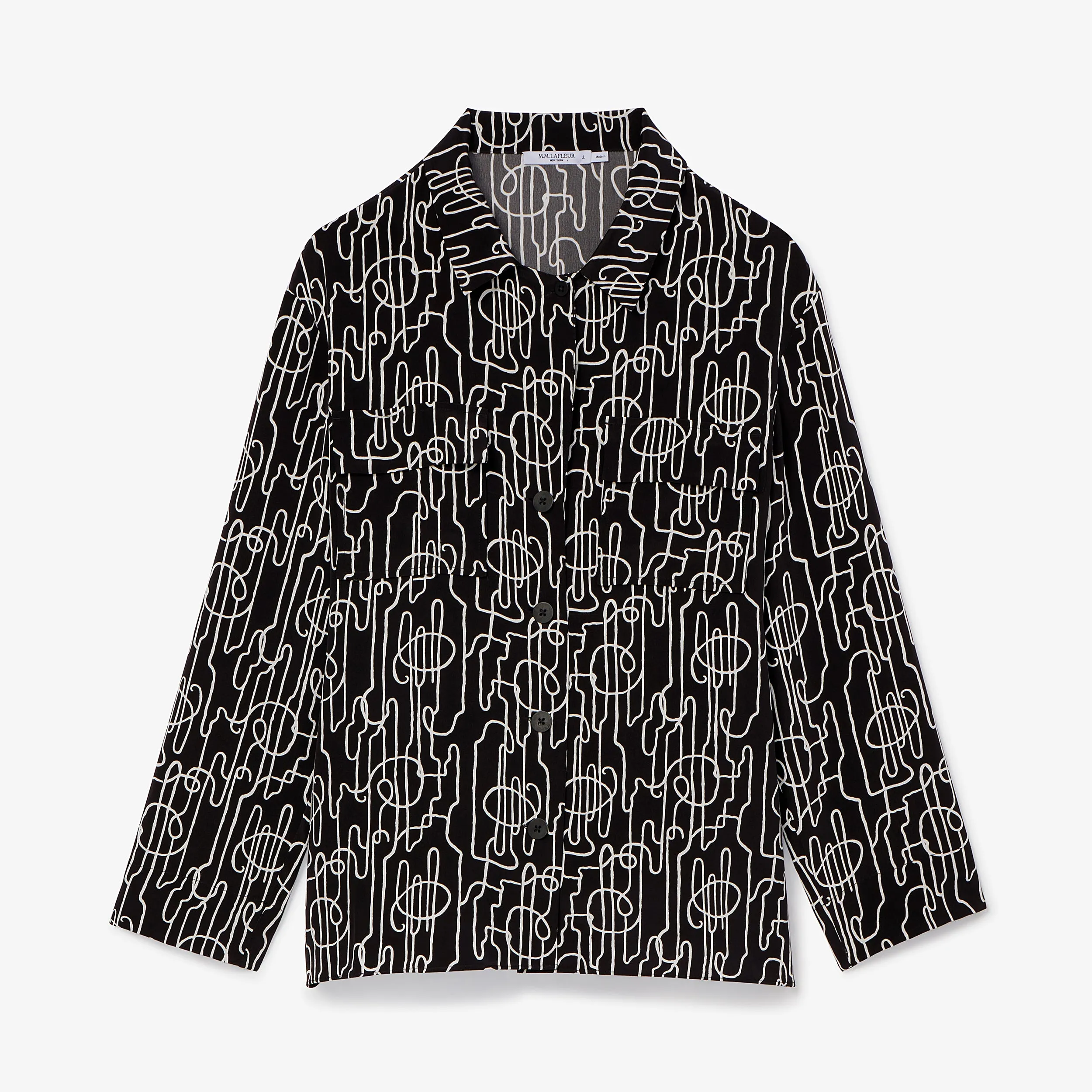 Alyssa Jacket - Washable Silk :: Symphony Print