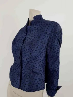 Antique, Edwardian, Blue Silk Jacket Top- Bust 91 cm