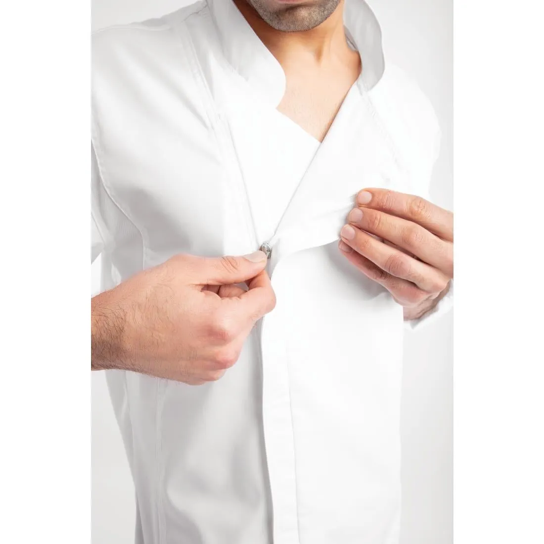 BB264-3XL Chef Works Unisex Hartford Lightweight Chef Jacket White Size 3XL