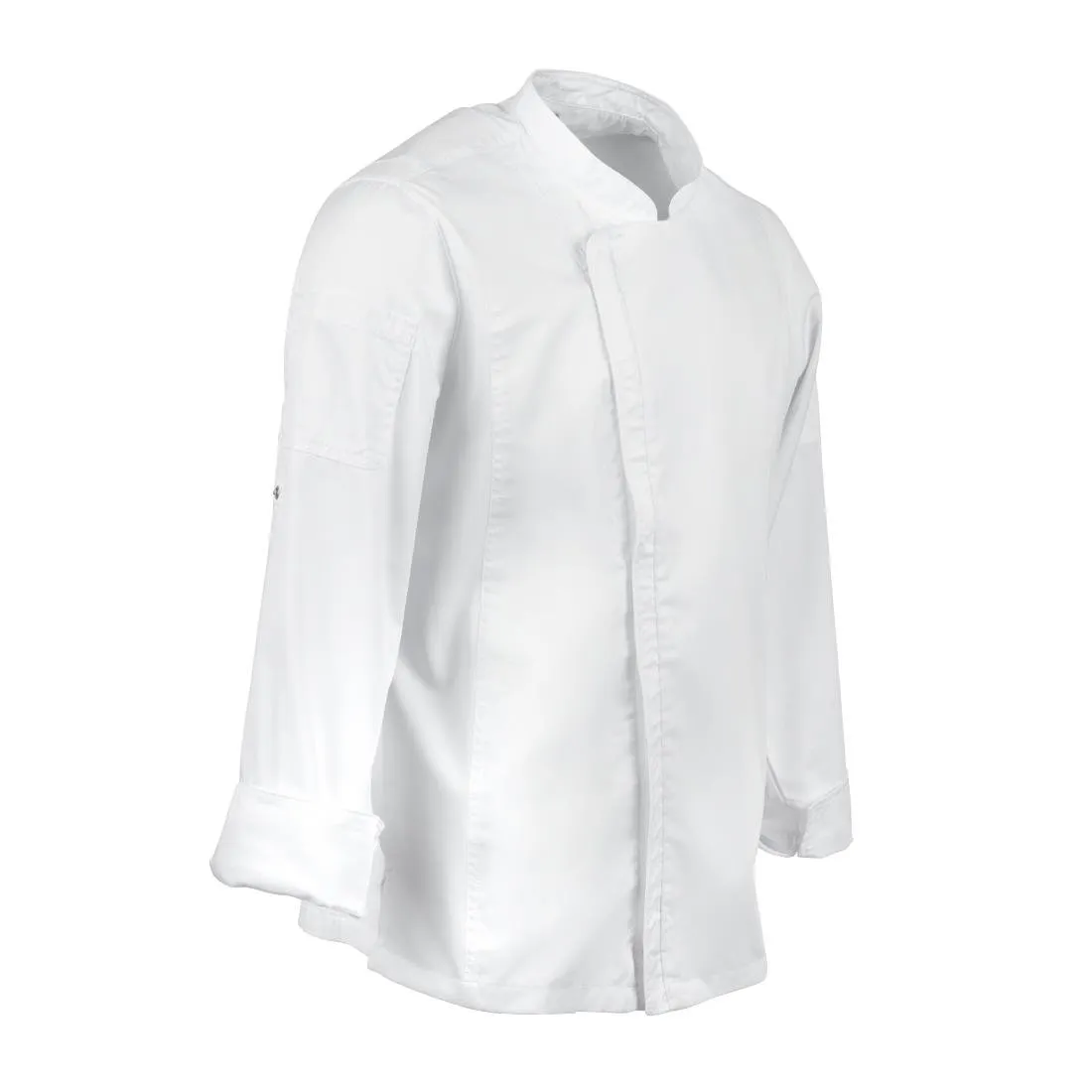 BB264-M Chef Works Unisex Hartford Lightweight Chef Jacket White Size M