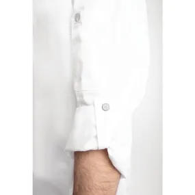 BB264-M Chef Works Unisex Hartford Lightweight Chef Jacket White Size M