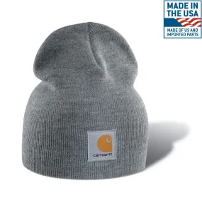 Carhartt Men's Heather Grey Acrylic Knit Hat
