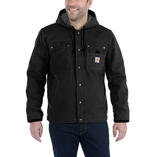 Carhartt Men's Relaxed Fit Washed Duck Sherpa-Lined Utility Jacket