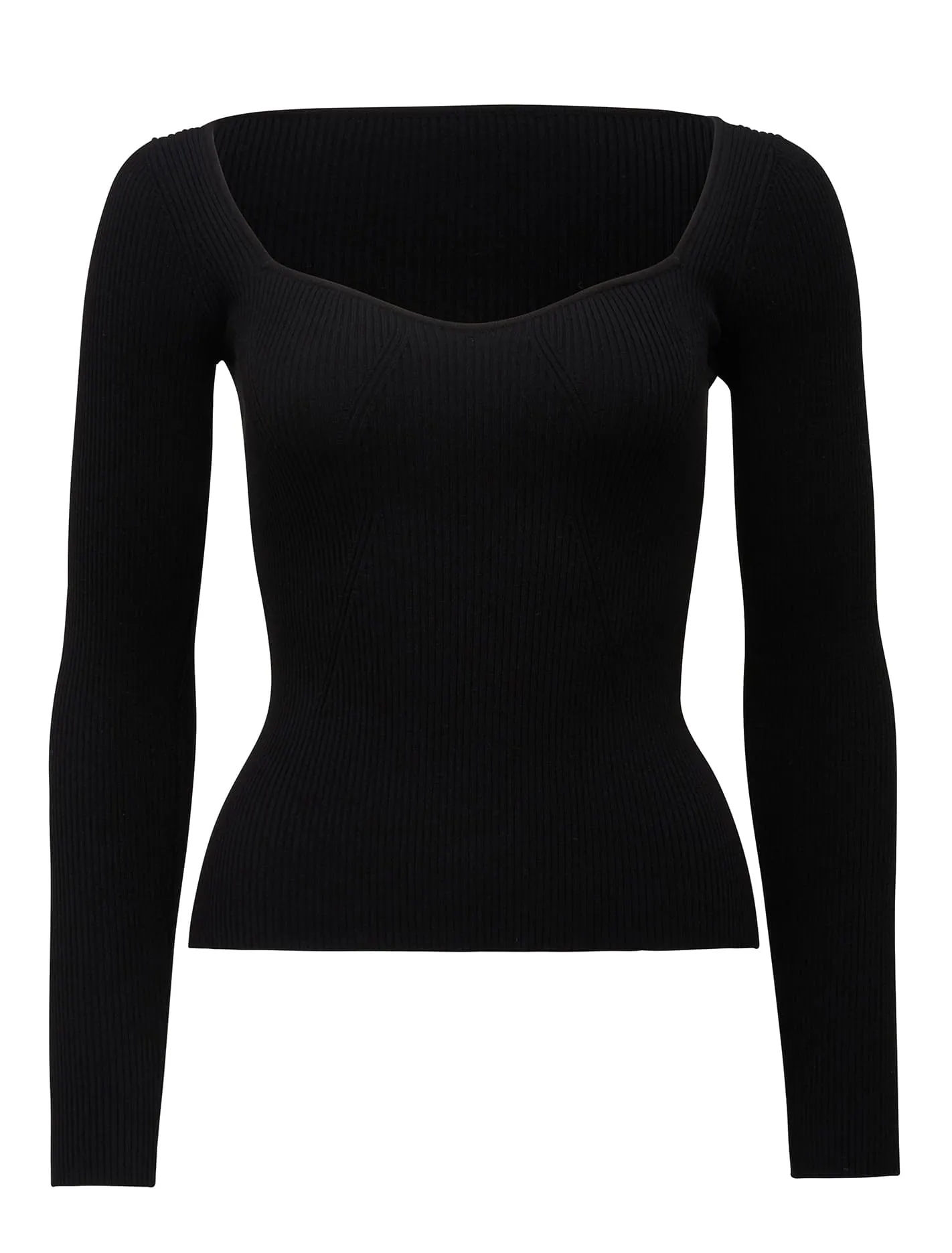 Clover Sweetheart Neck Knit Top