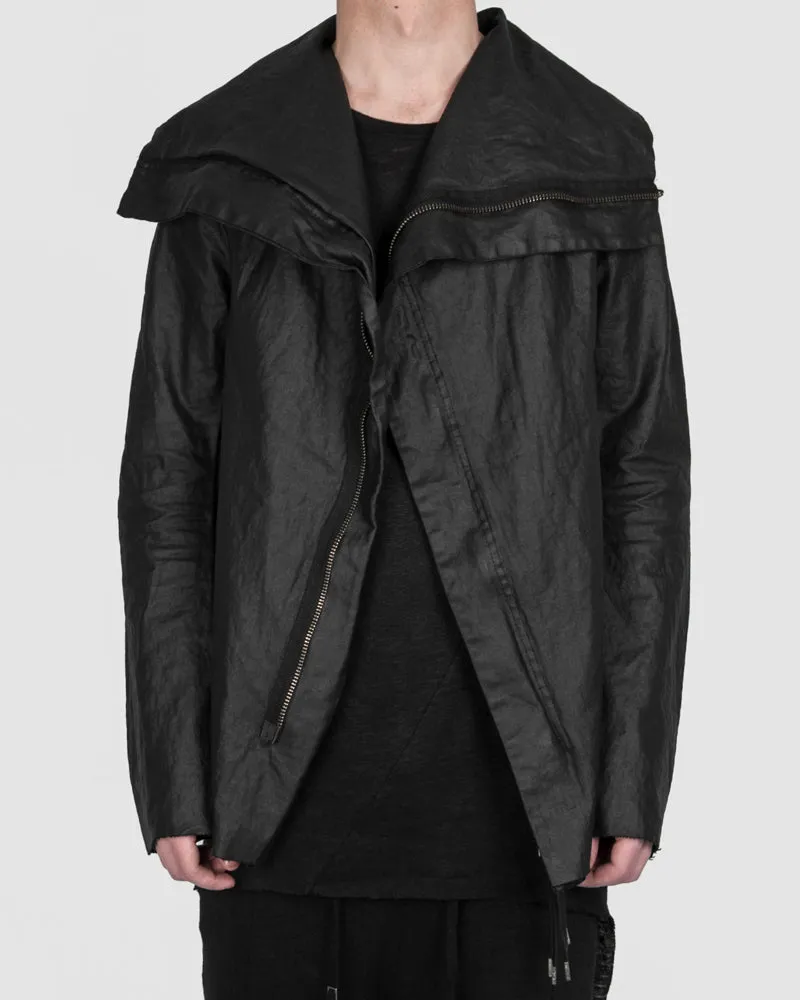 Coated linen jacket
