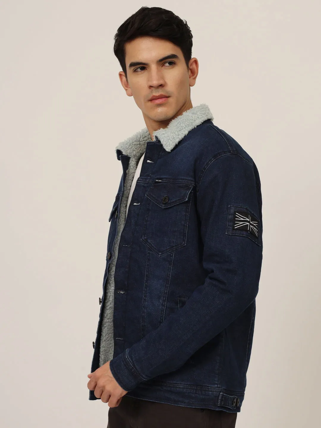 Dark blue Raw wash denim jacket