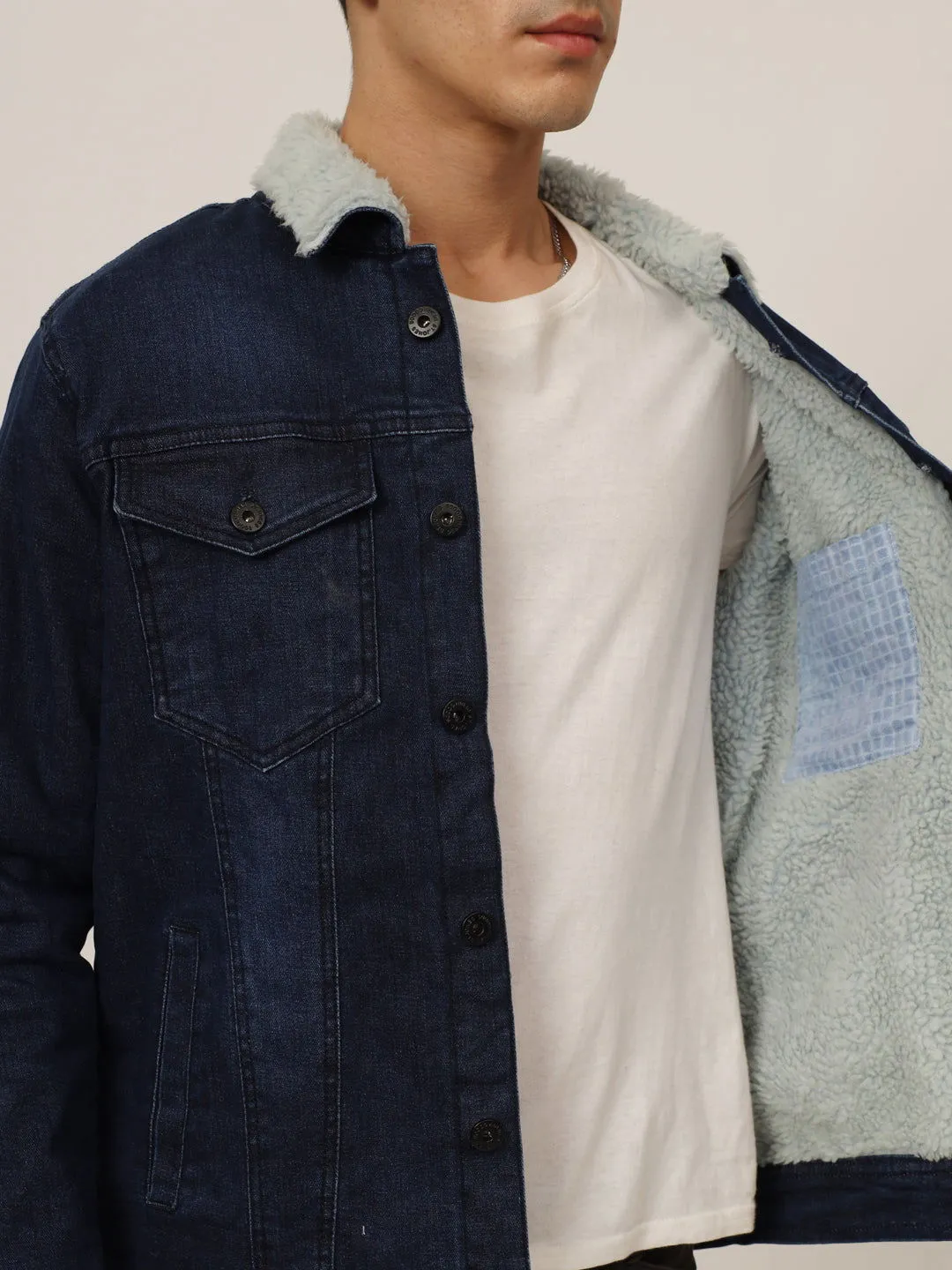 Dark blue Raw wash denim jacket
