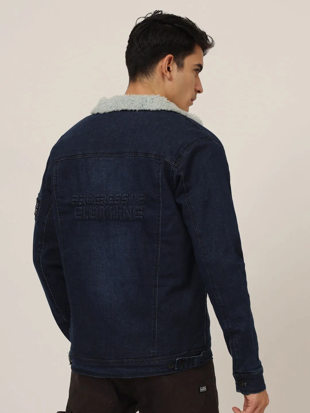 Dark blue Raw wash denim jacket