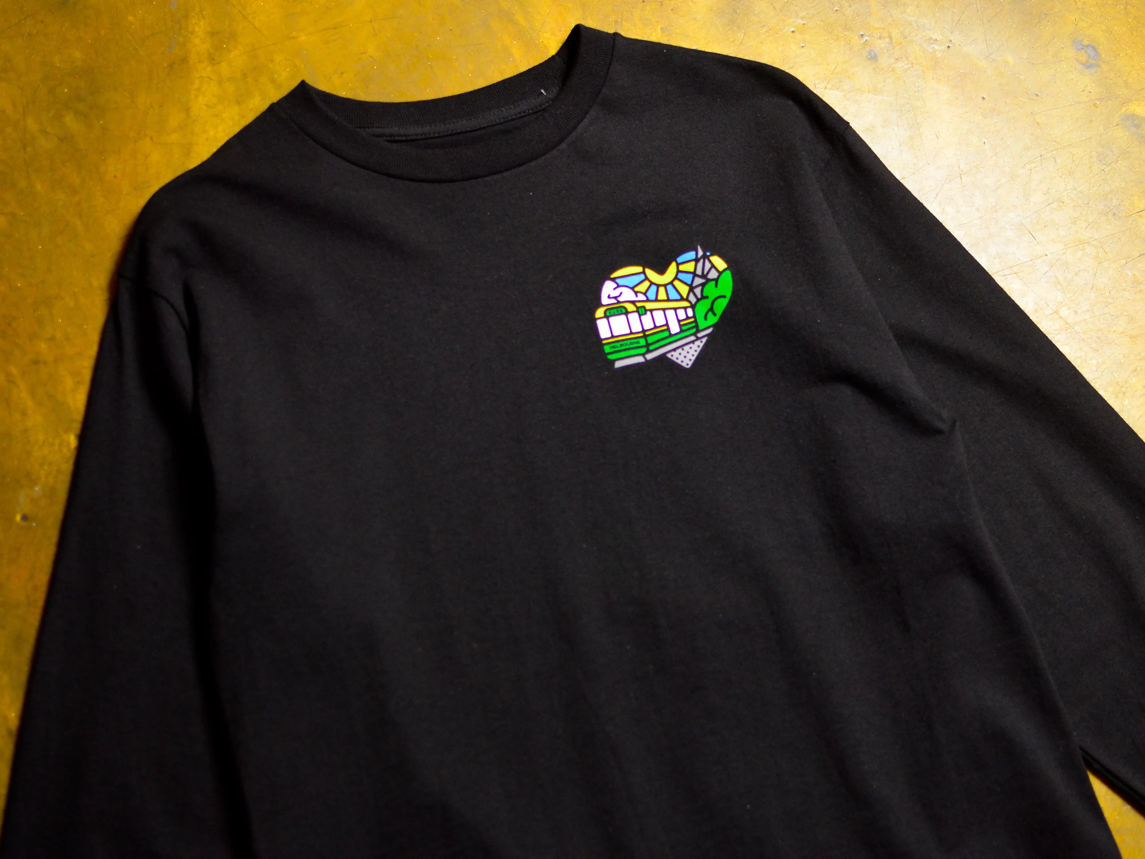 Heartbeat Long Sleeve T-Shirt - Black