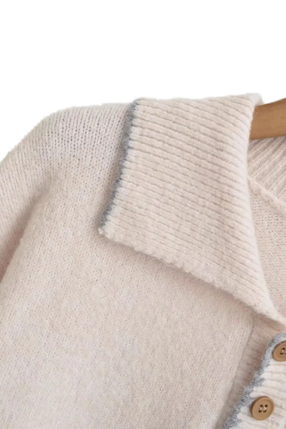 'Isabel' Polo-Neck Long Sleeve Knit Top