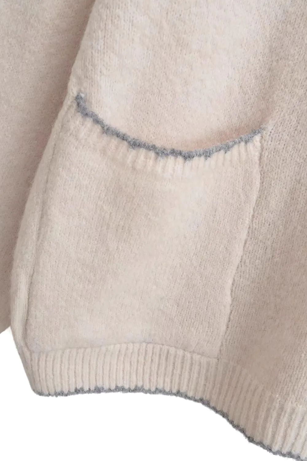 'Isabel' Polo-Neck Long Sleeve Knit Top