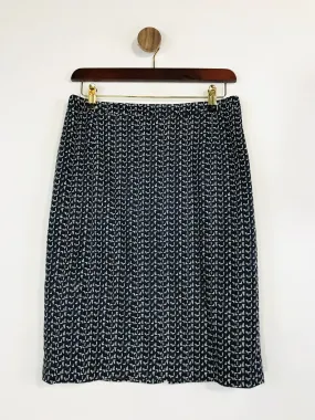 Jigsaw Women's Printed High Waisted Pencil Skirt | UK8 | Blue