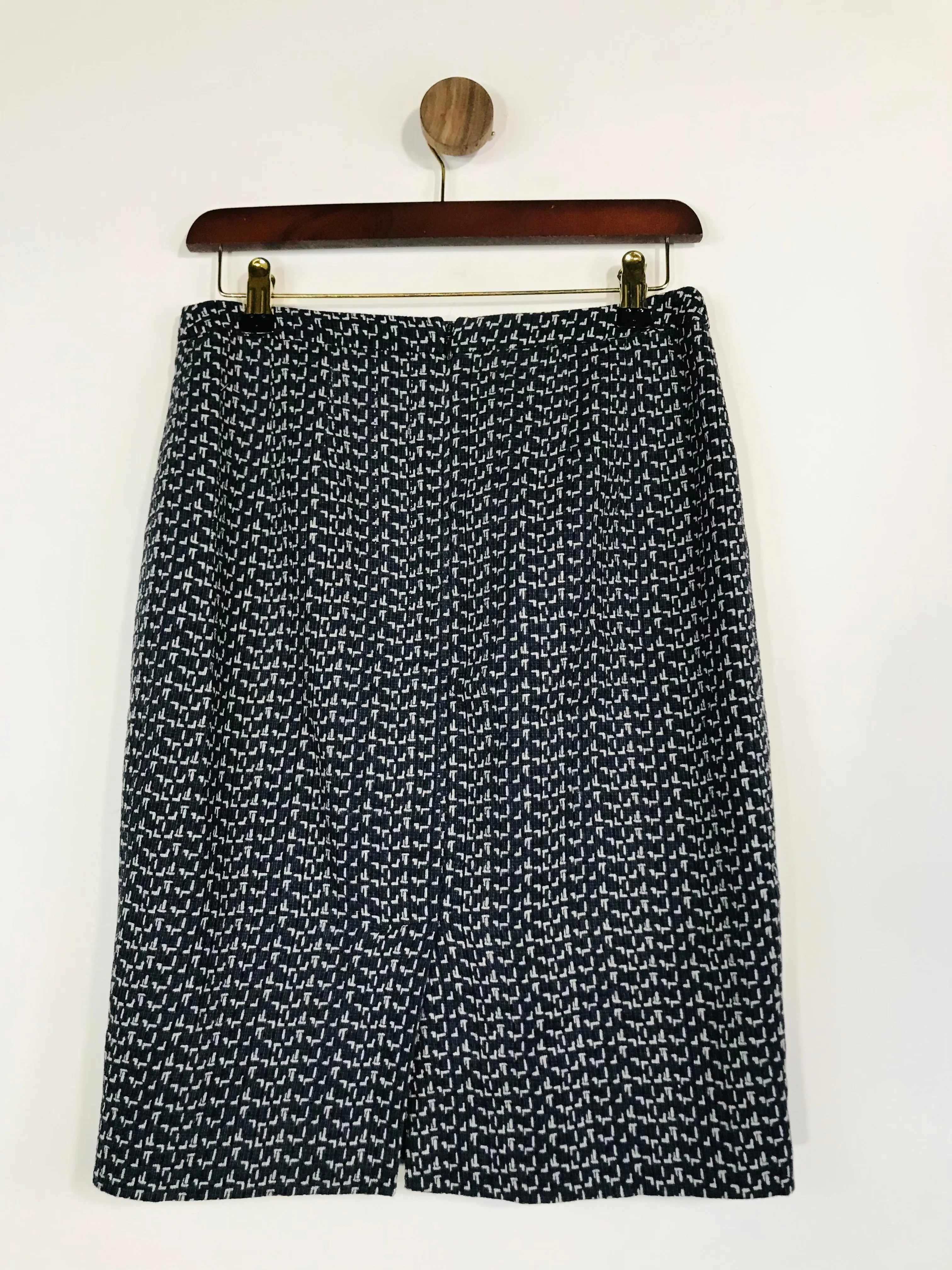 Jigsaw Women's Printed High Waisted Pencil Skirt | UK8 | Blue