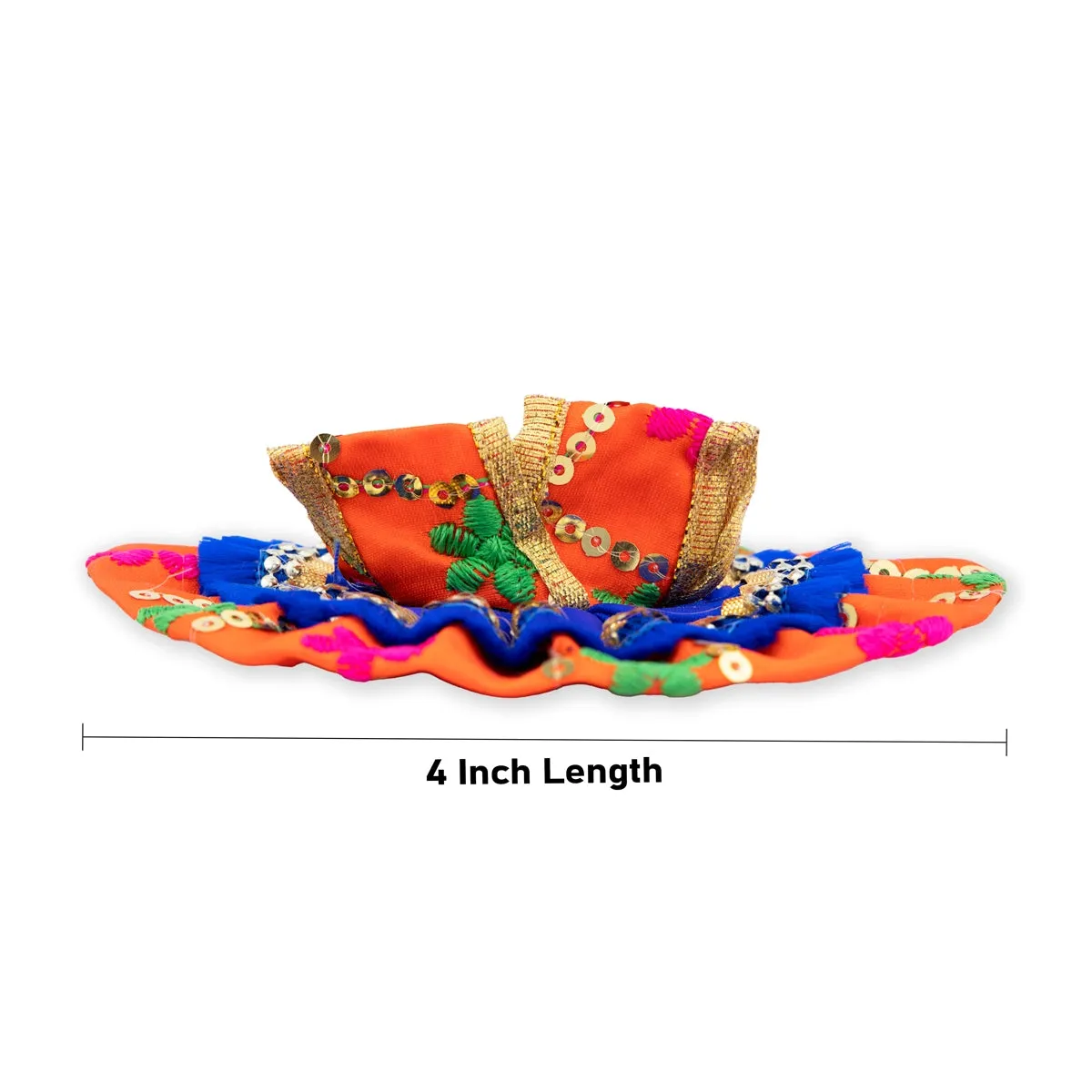 Krishnar Dress - 4 Inches | Satin Krishna Idol Dress/ Assorted Colour & Designs