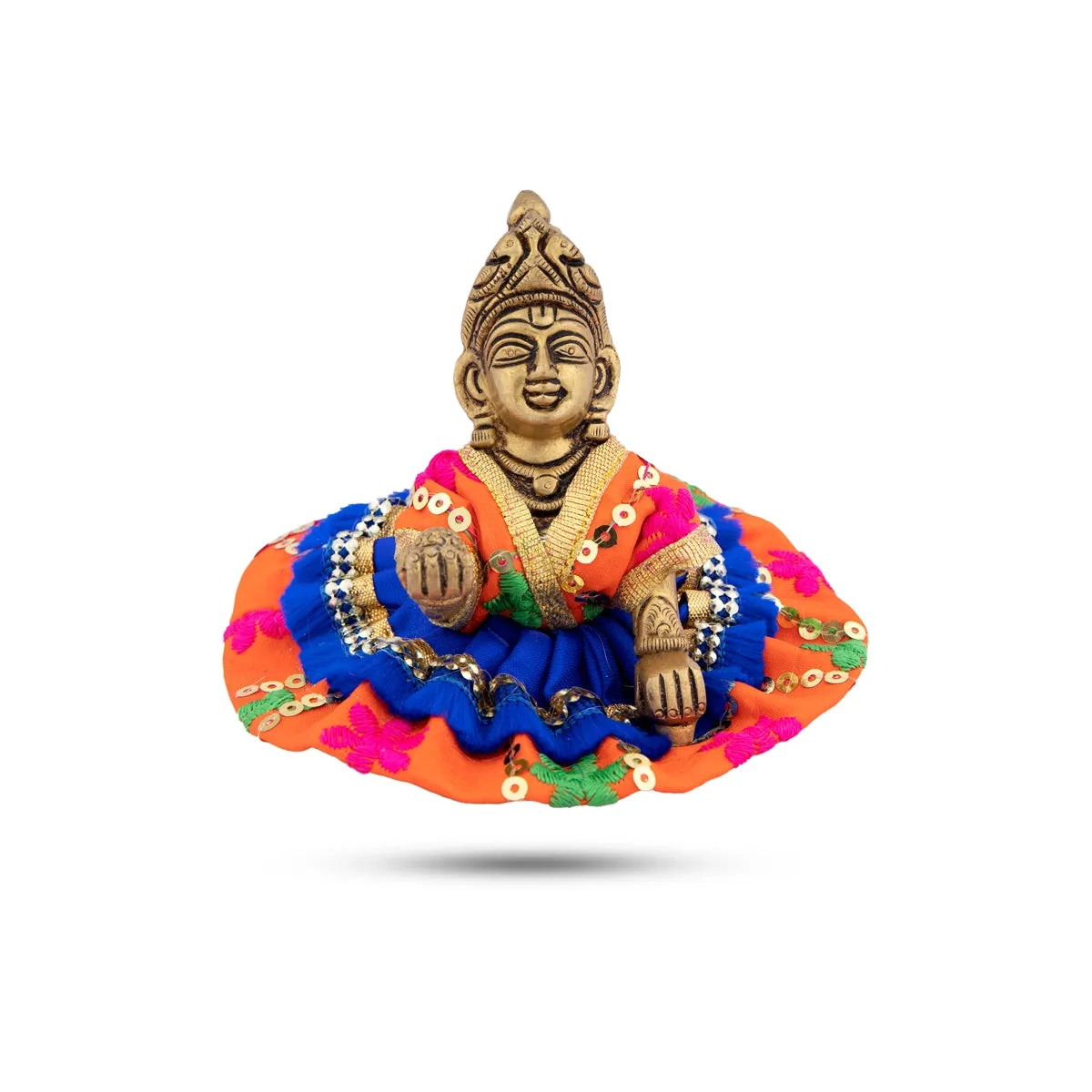 Krishnar Dress - 4 Inches | Satin Krishna Idol Dress/ Assorted Colour & Designs