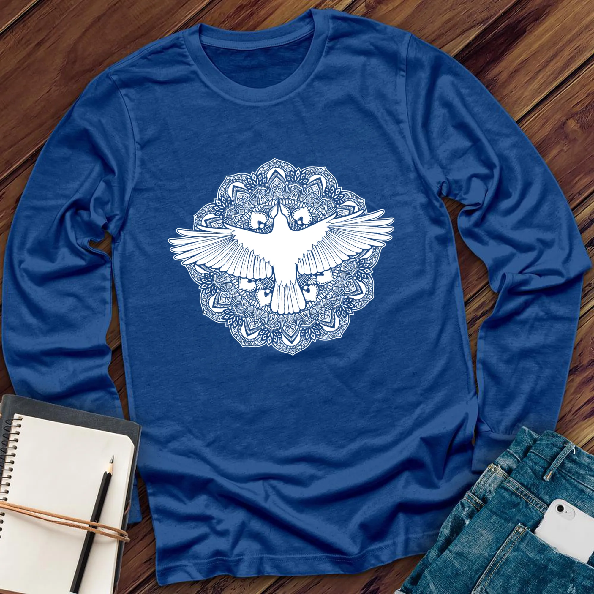 Mandala Raven Long Sleeve
