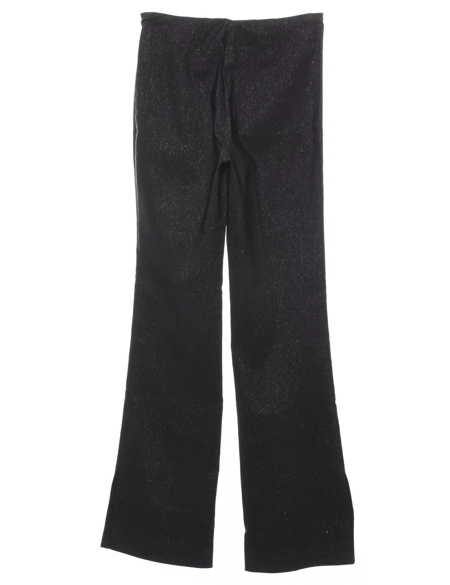 Metallic Pattern Black Trousers - W26 L32