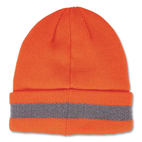 N-ferno 6803 Reflective Rib Knit Winter Hat, One Size Fits Most, Orange, Ships In 1-3 Business Days