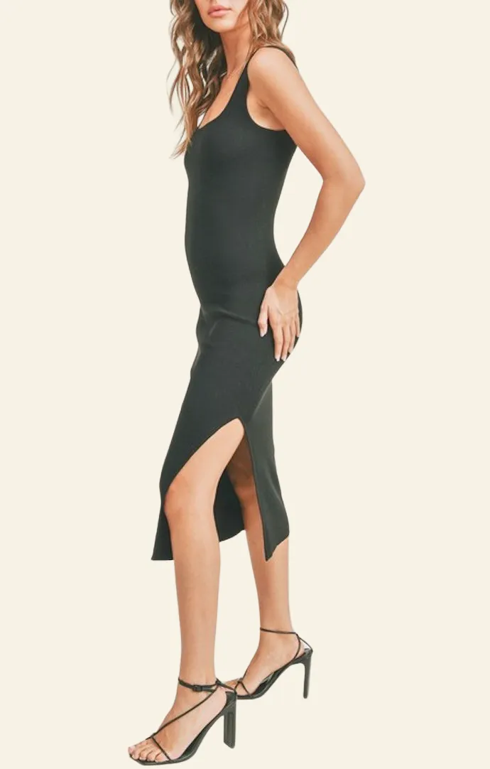 Nahlei Black Square Neck Dress