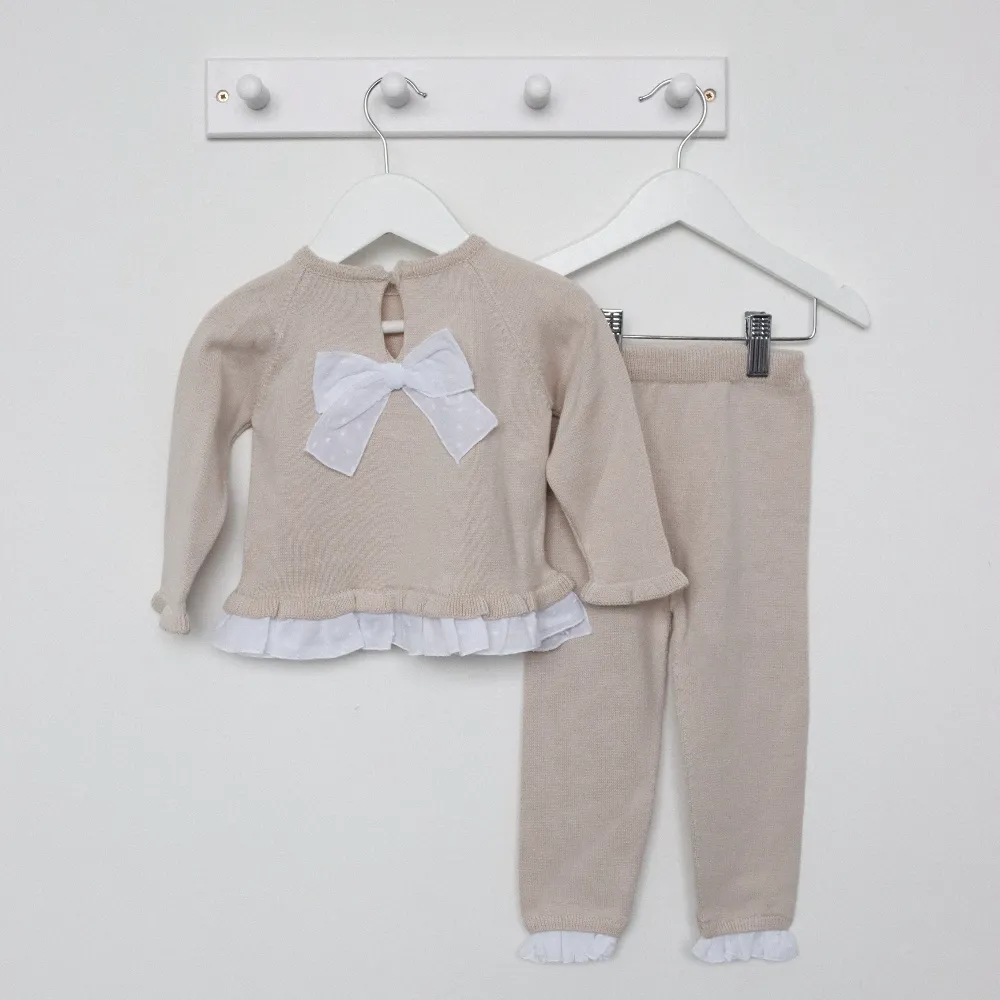 New In Artesania Granlei Sand & White Bow Tracksuit