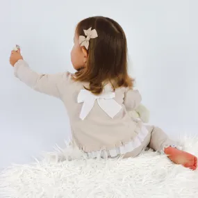 New In Artesania Granlei Sand & White Bow Tracksuit