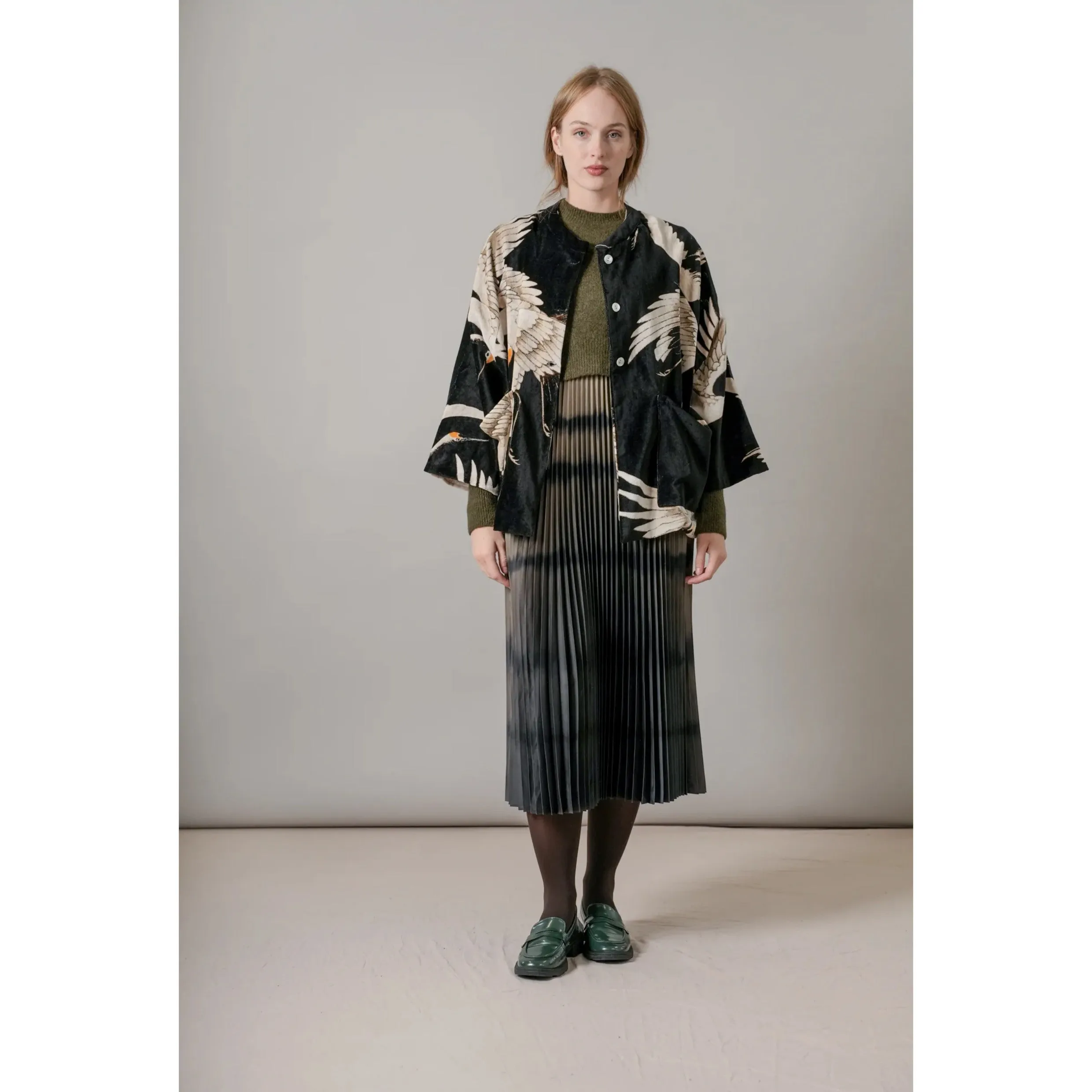 One Hundred Stars Stork Black Velvet Jacket