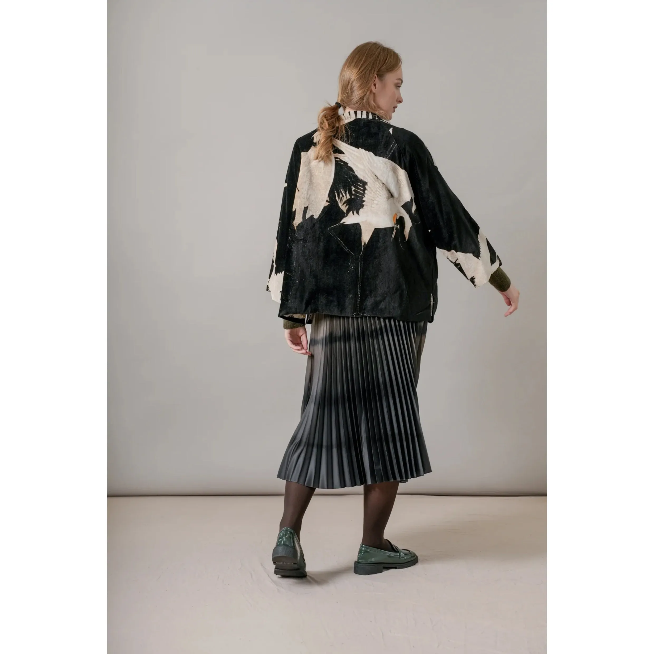 One Hundred Stars Stork Black Velvet Jacket
