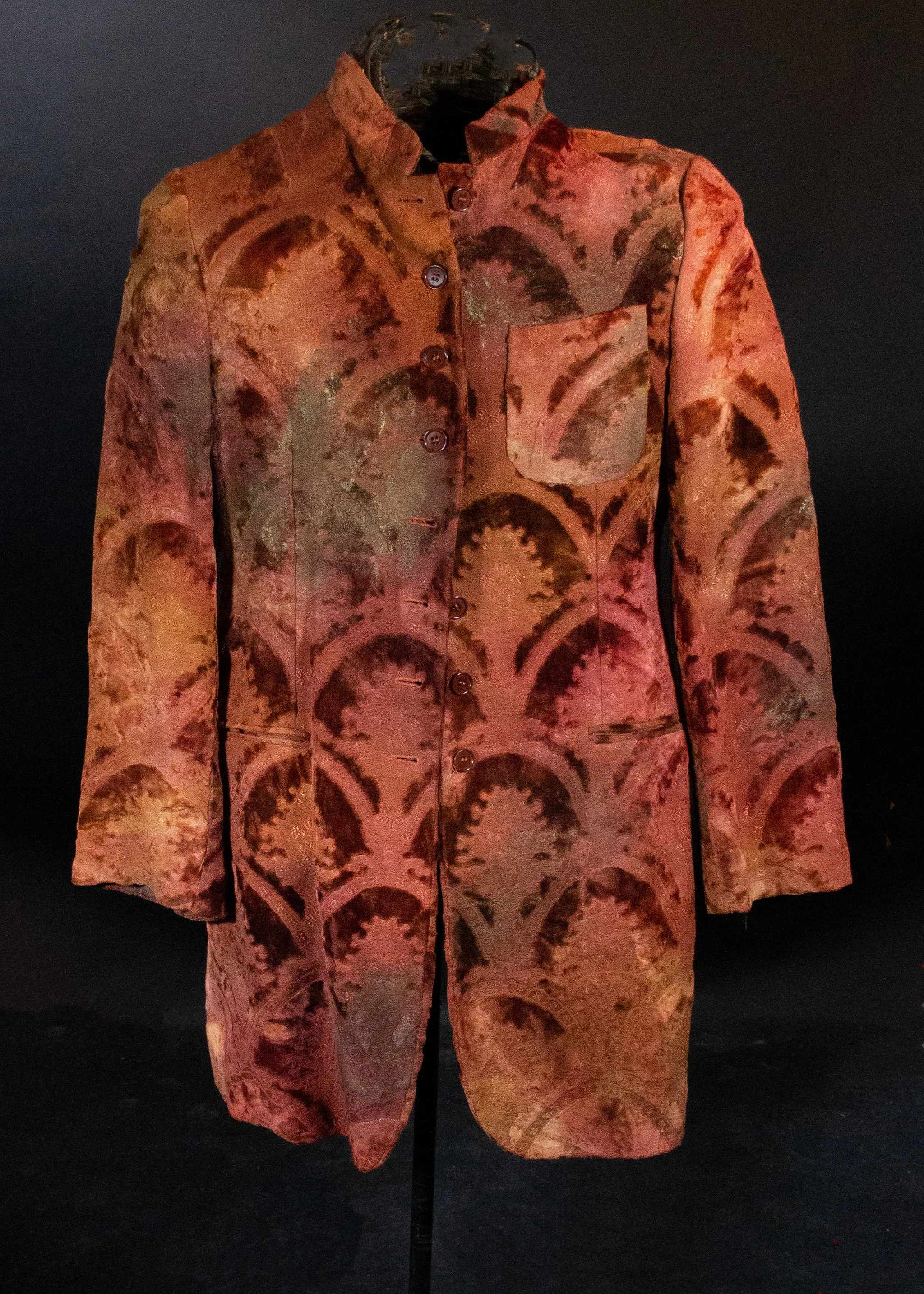 Romeo Gigli  Cut Velvet Venetian  Nehru Jacket
