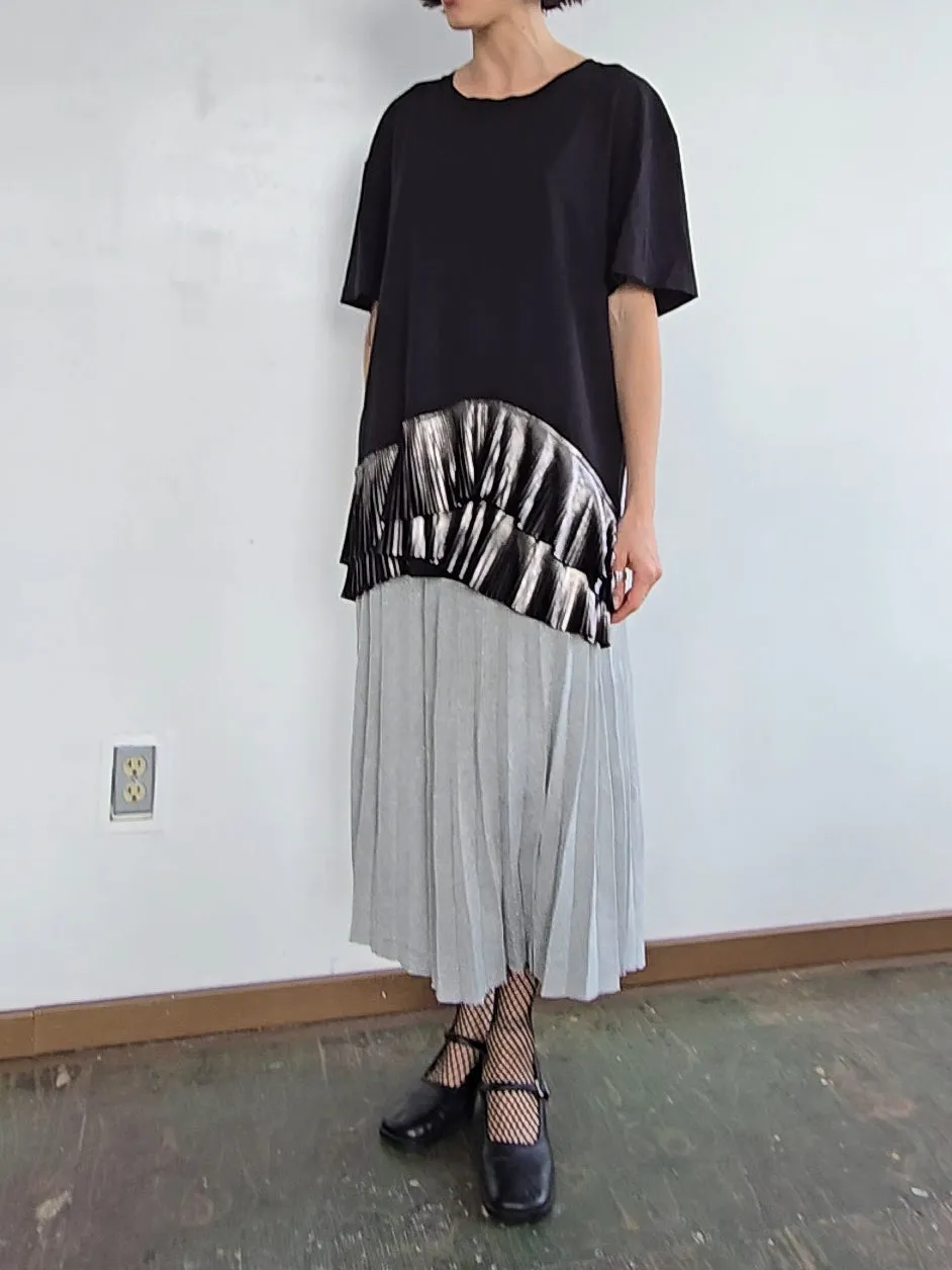 Silver Shimmer Knit Skirt