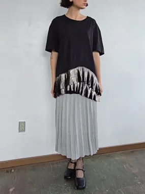 Silver Shimmer Knit Skirt