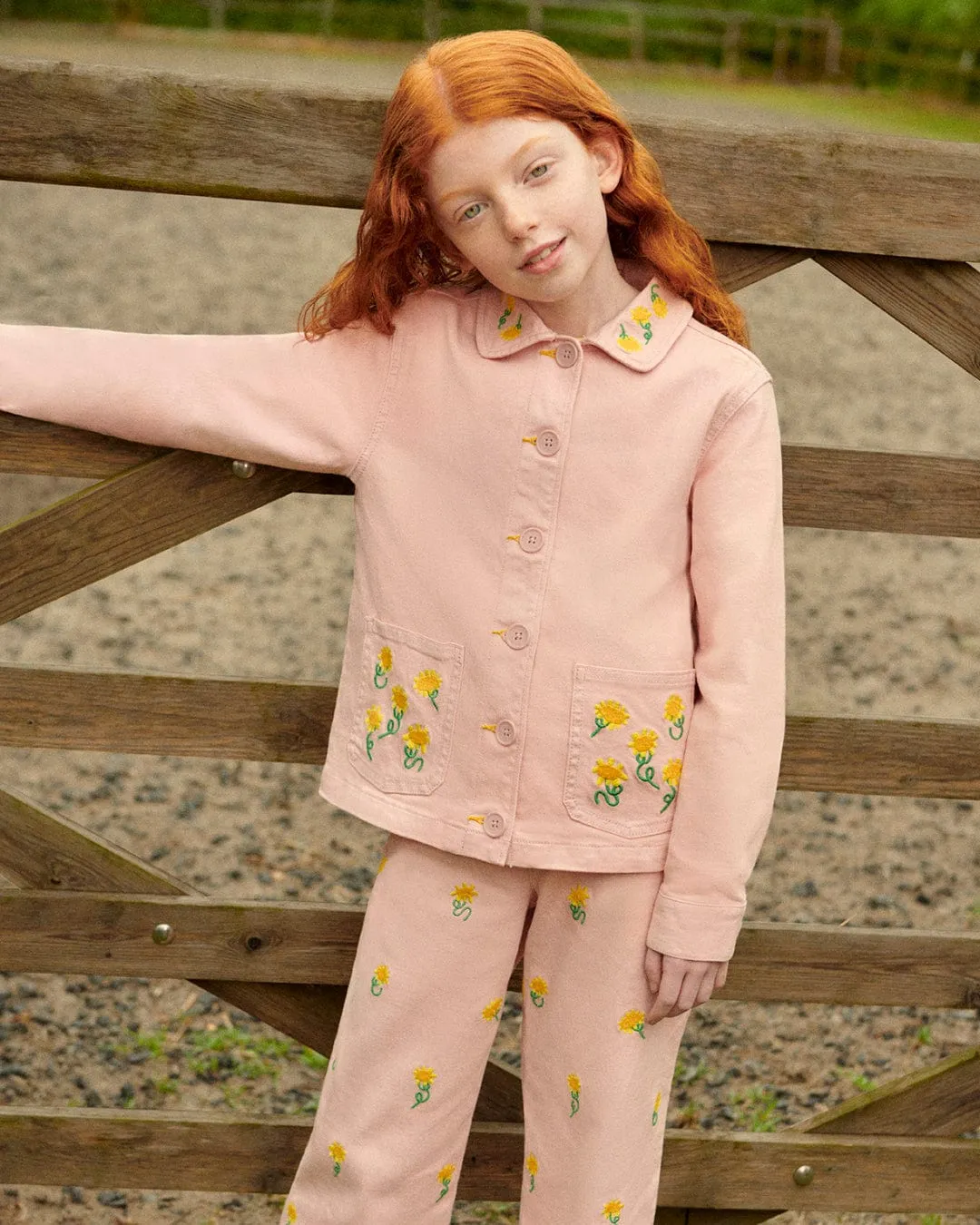 Stella McCartney Girls Flower Jacket in Pink