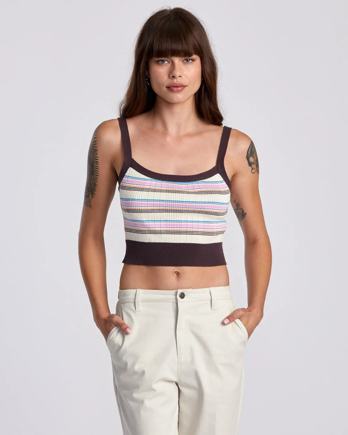 Tatum Sweater Tank Top - New Plum