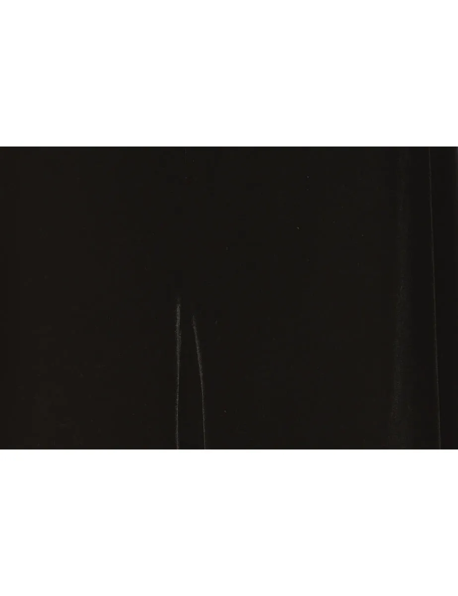 Velvet Fabric Black Trousers - W28 L28