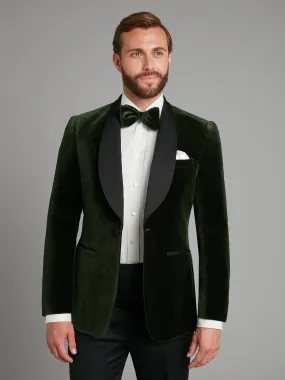 Whittaker Smoking Jacket - Green Velvet