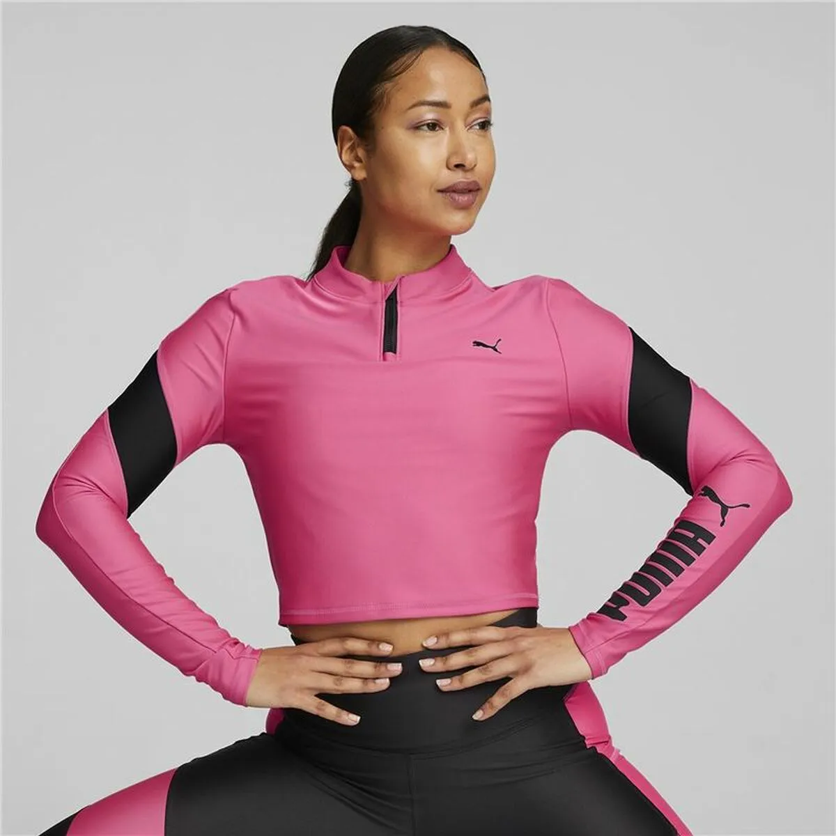 Women’S Long Sleeve T-Shirt Puma Fuchsia Pink